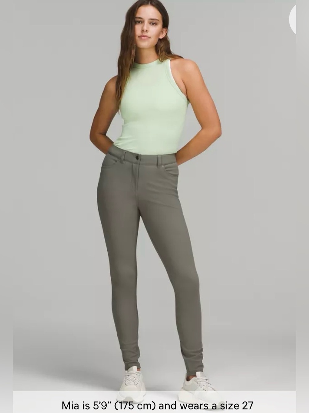 NWOT Lululemon City Sleek Pants Women’s Size 32/34 Slim Fit High-Rise Sage Green